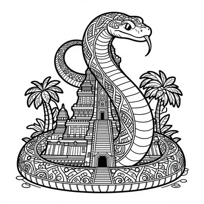 Basilisk Hatching - Free printable coloring page