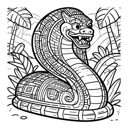 Winged Serpent - Free printable coloring page