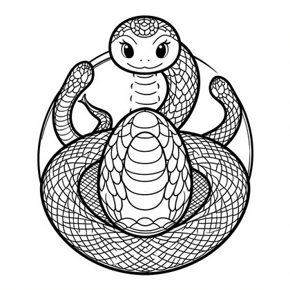 Midgard Serpent - Free printable coloring page