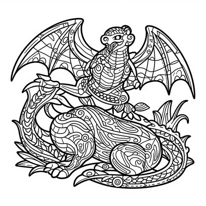 Basilisk Weasel - Free printable coloring page
