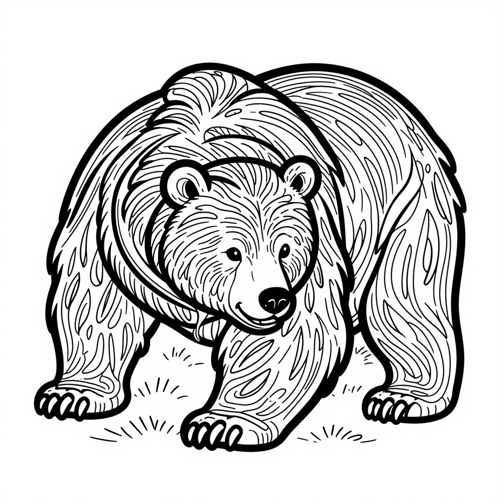 Spectacled Bear - free printable coloring page