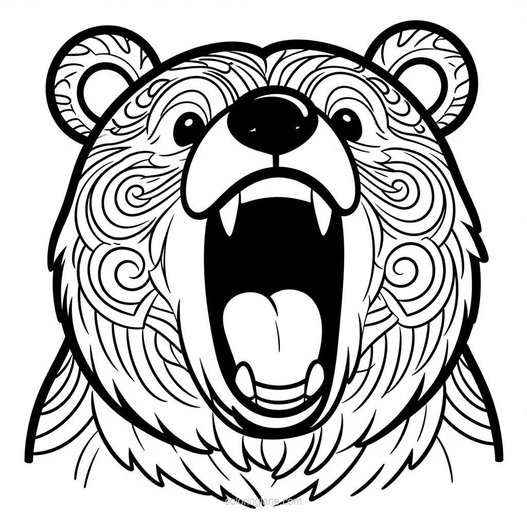 Sun Bear - free printable coloring page