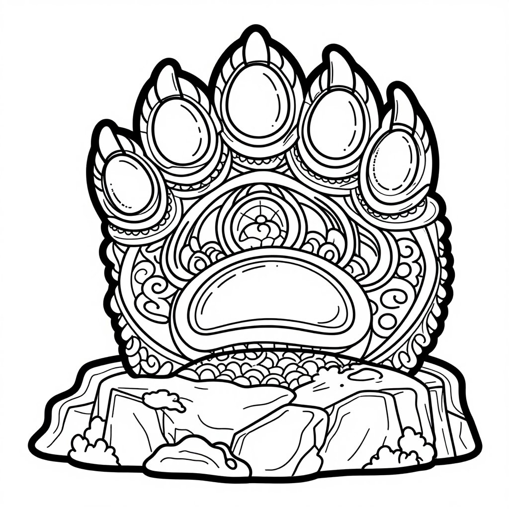 Sloth Bear - free printable coloring page