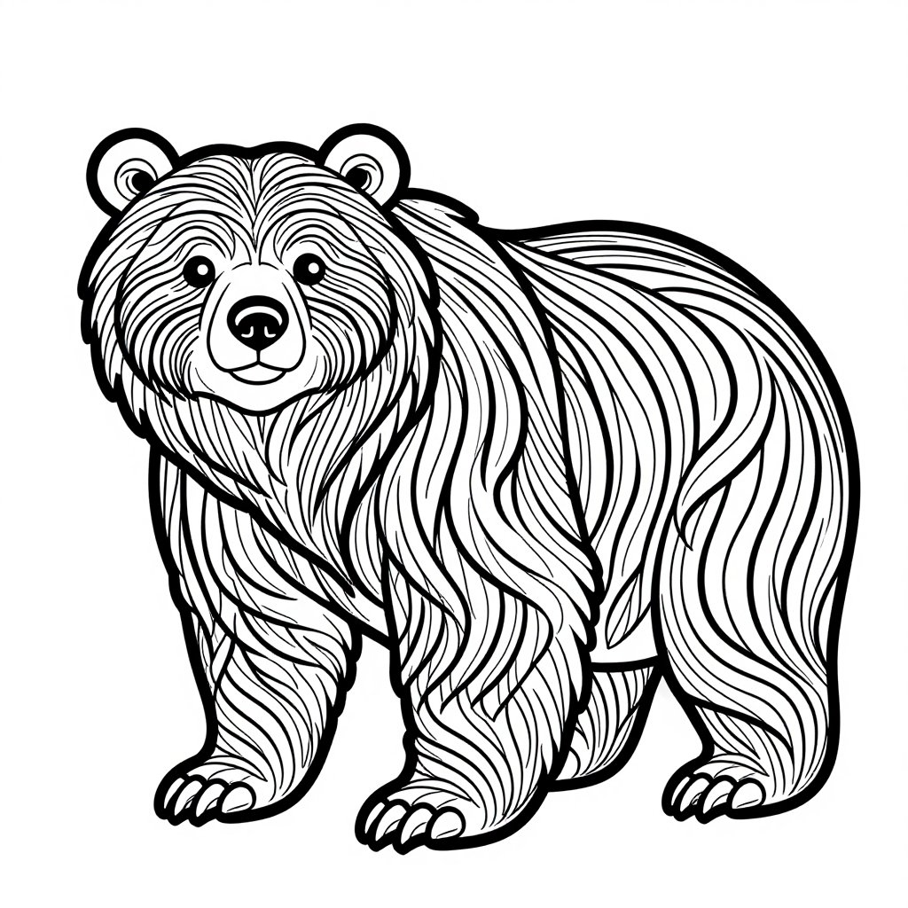 Bear Cub in Tree - free printable coloring page