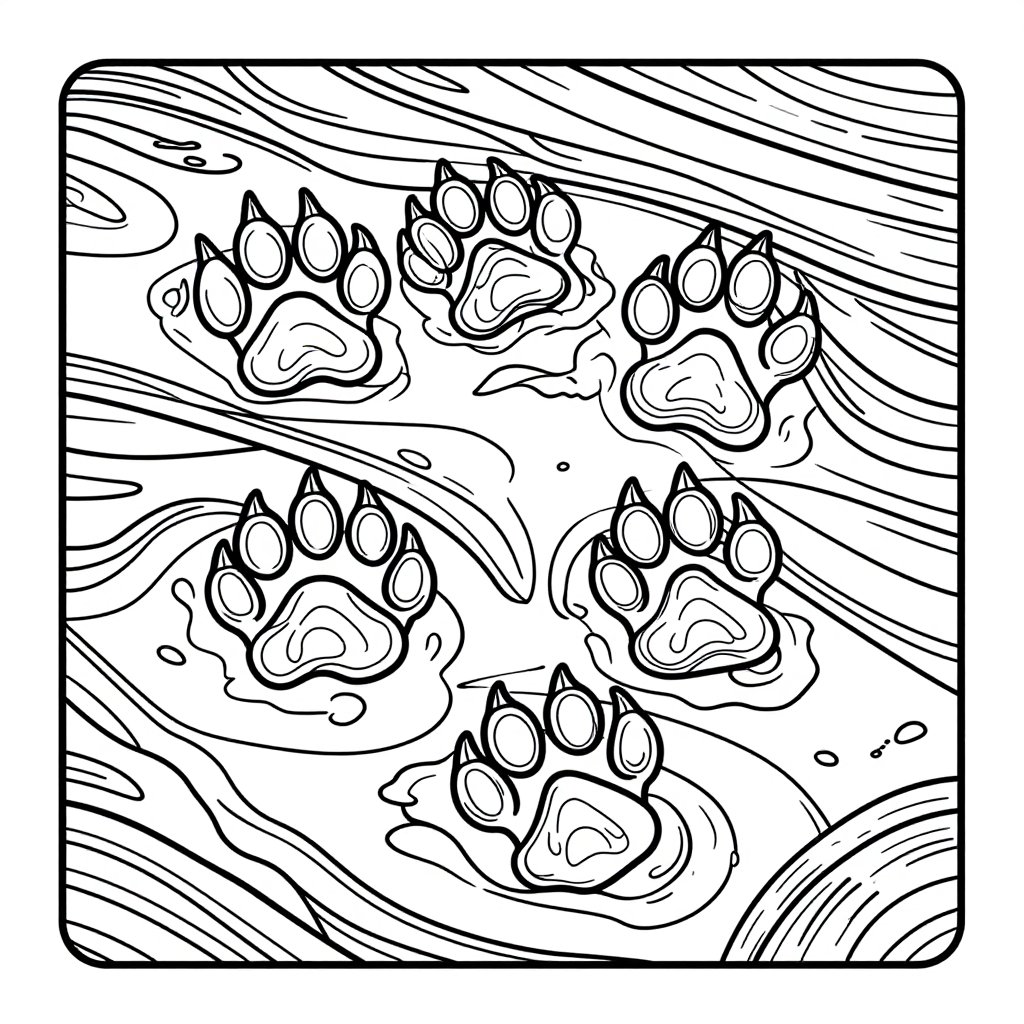 Bear and Eagle - free printable coloring page