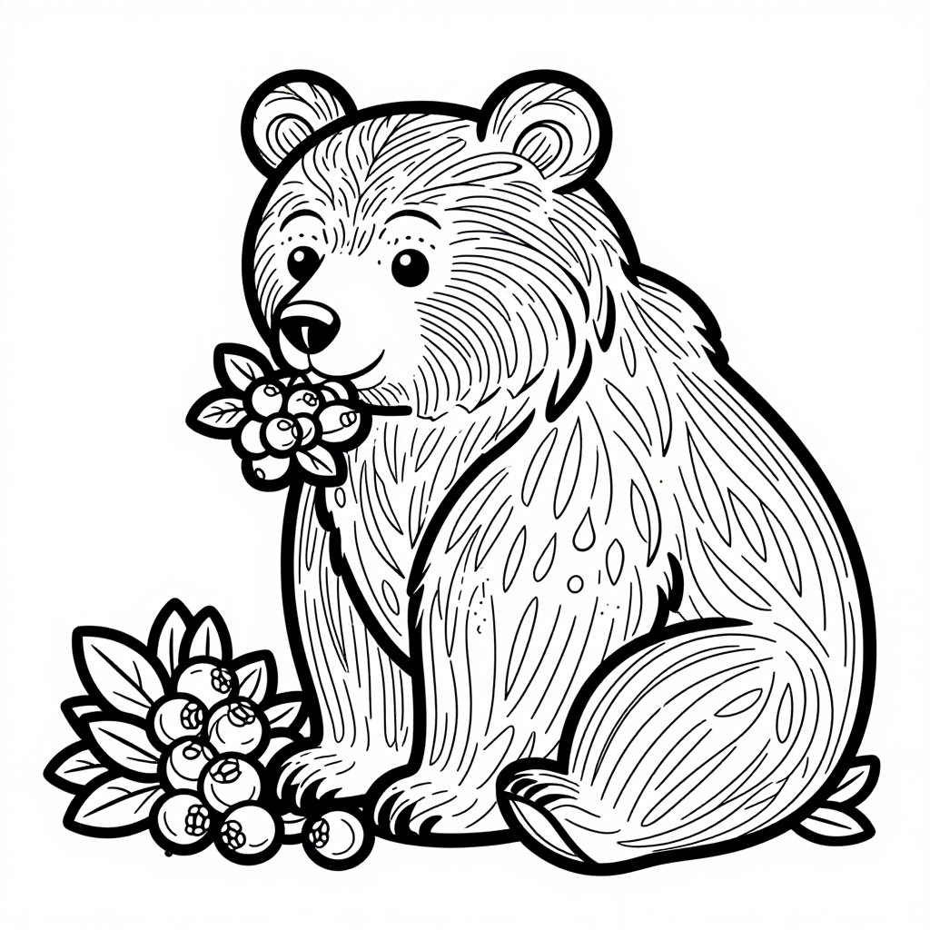 Bear Family - free printable coloring page