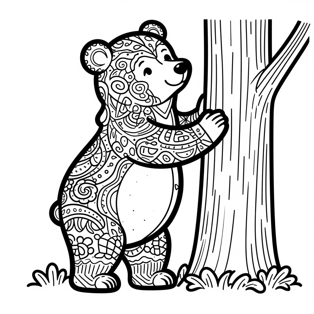 Panda Bear - free printable coloring page