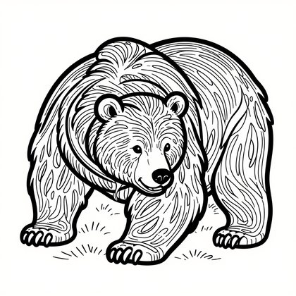 Spectacled Bear - Free printable coloring page