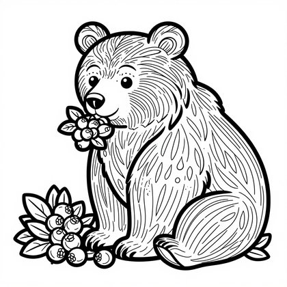Bear Family - Free printable coloring page