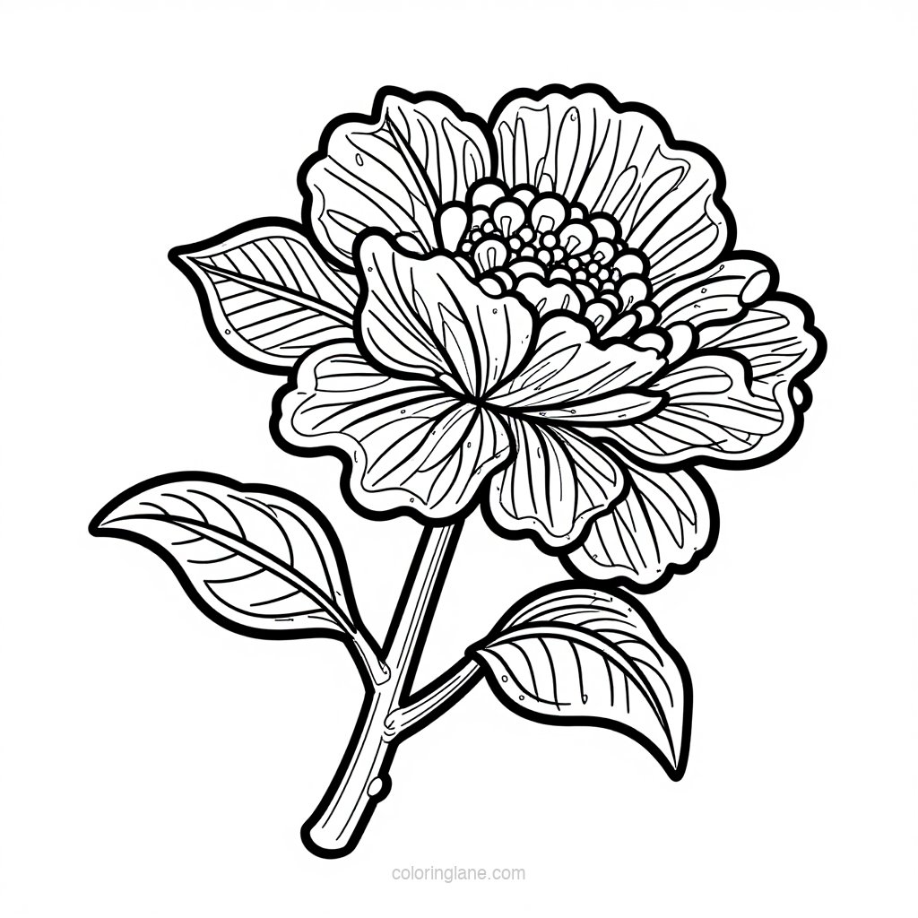 Night Bloom - free printable coloring page