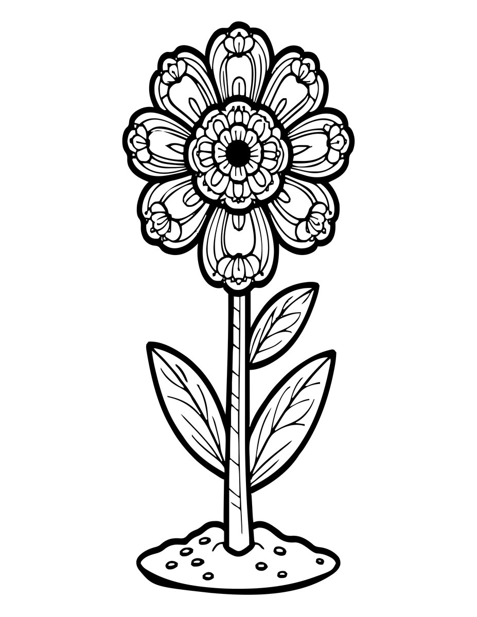 Tall Stalk - free printable coloring page
