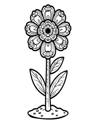 Tall Stalk - Free printable coloring page