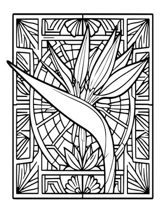 Art Deco Style - Free printable coloring page