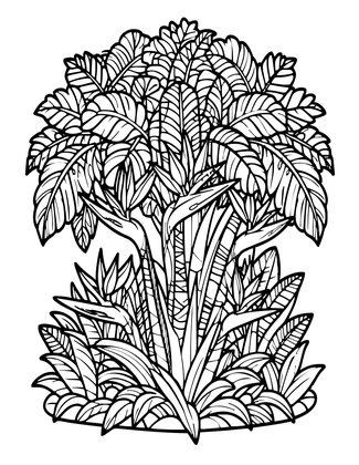 Jungle Canopy - Free printable coloring page