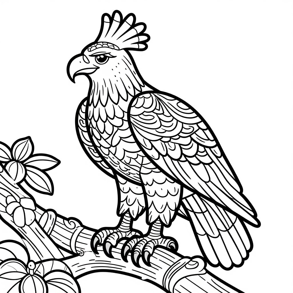 Woodpecker - free printable coloring page
