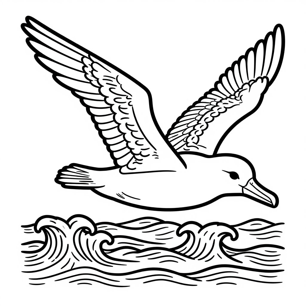 Secretary Bird - free printable coloring page