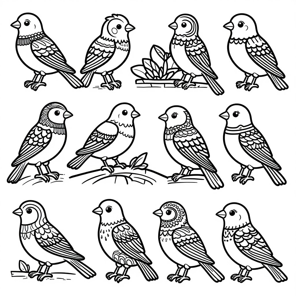 Owl Family - free printable coloring page