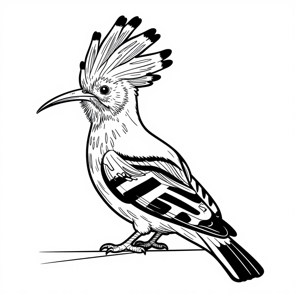 Bee-Eater - free printable coloring page