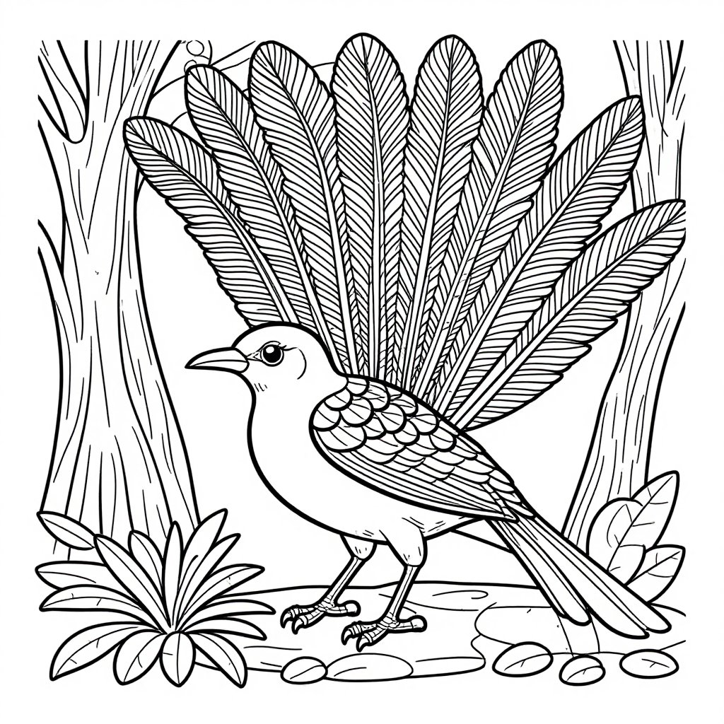 Mandarin Duck - free printable coloring page
