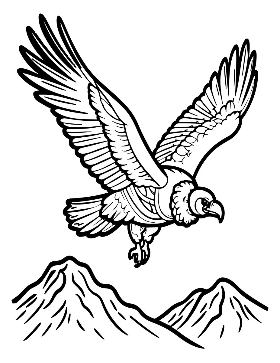 Condor - free printable coloring page