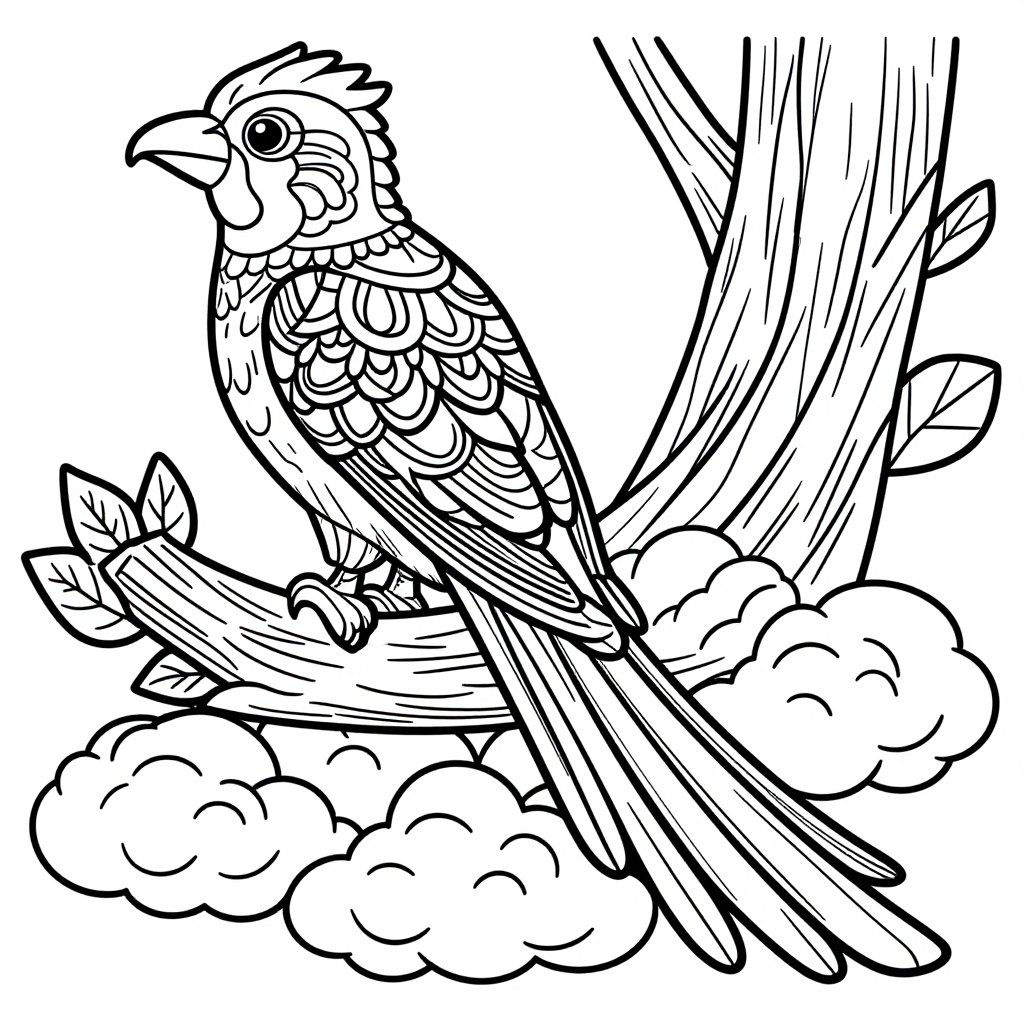 Robin - free printable coloring page