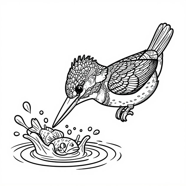 Peacock - Free printable coloring page