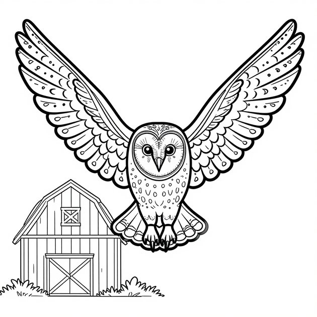 Snowy Owl - Free printable coloring page