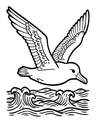 Albatross - Free printable coloring page