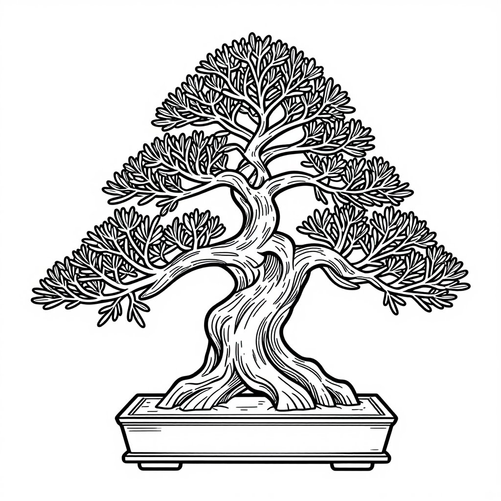 Flowering Azalea - free printable coloring page