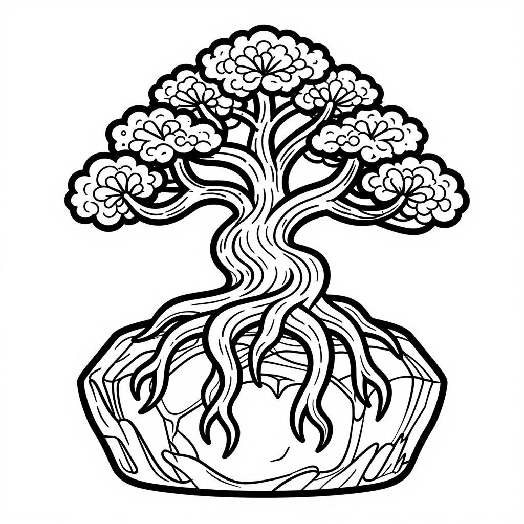 Forest Planting - free printable coloring page