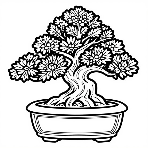 Classic Juniper - Free printable coloring page