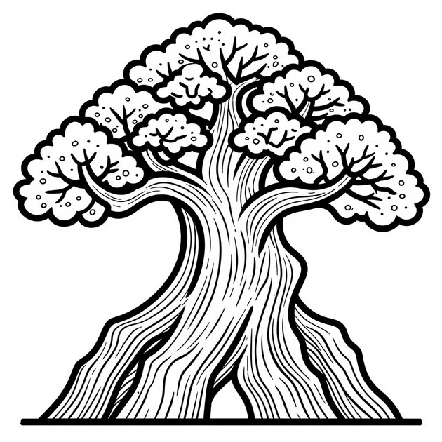 Elm Forest - Free printable coloring page