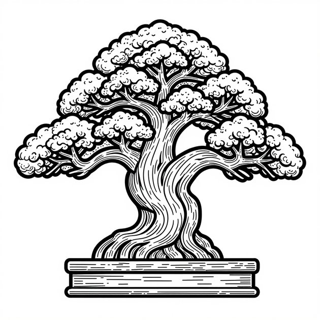 Autumn Maple - Free printable coloring page