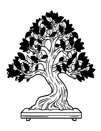 New Spring Leaves - Free printable coloring page