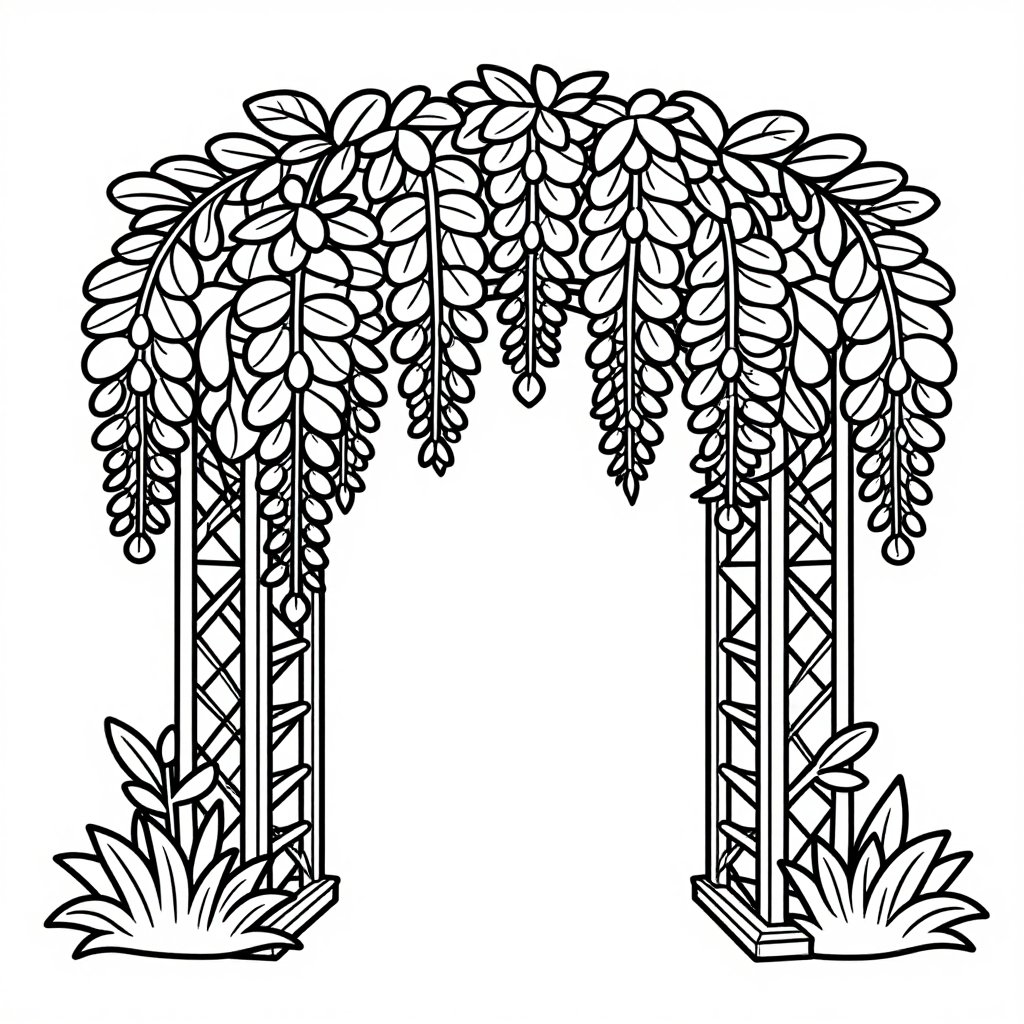 Rose Arrangement - free printable coloring page