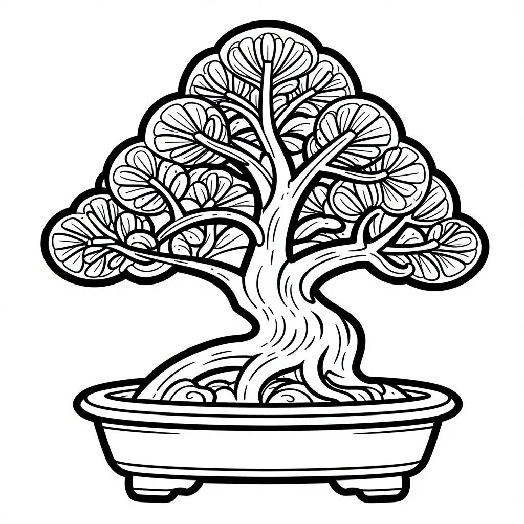 Palm Fronds - free printable coloring page