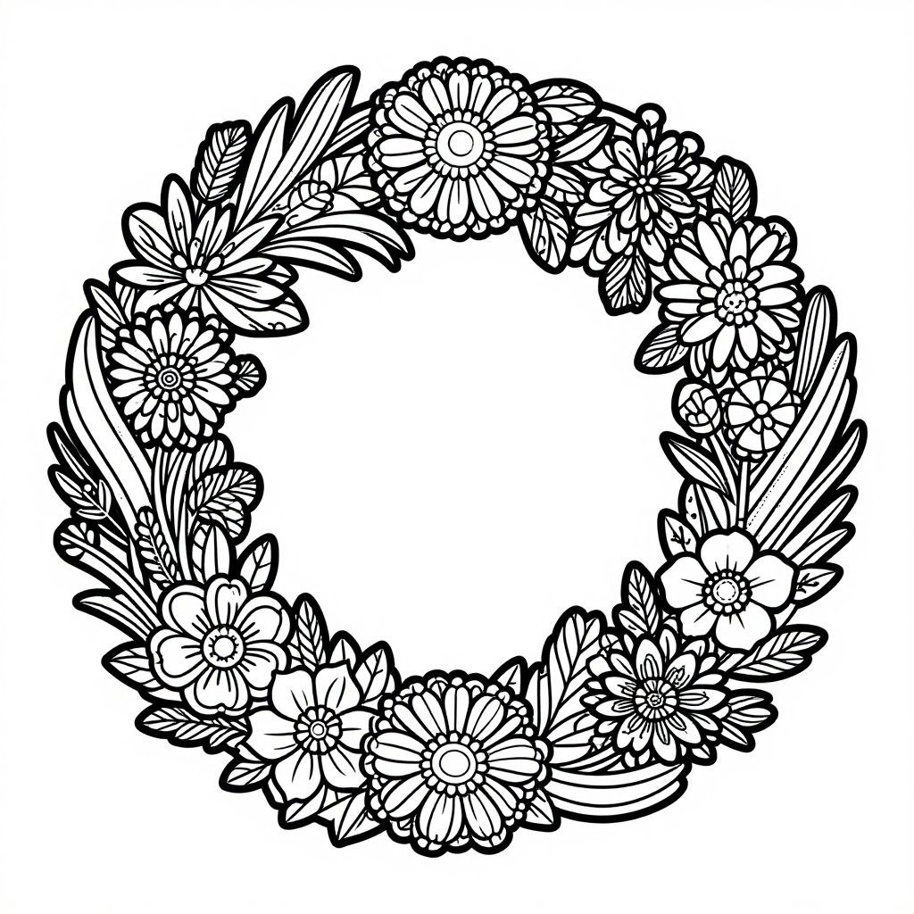 English Garden - free printable coloring page