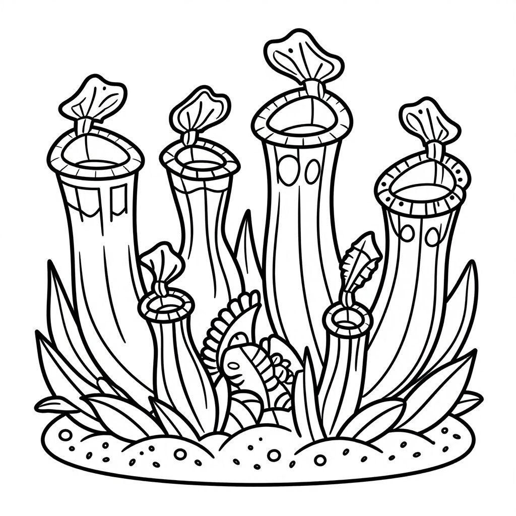 Pressed Flowers - free printable coloring page