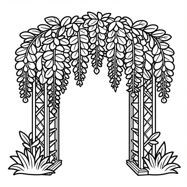 Rose Arrangement - Free printable coloring page