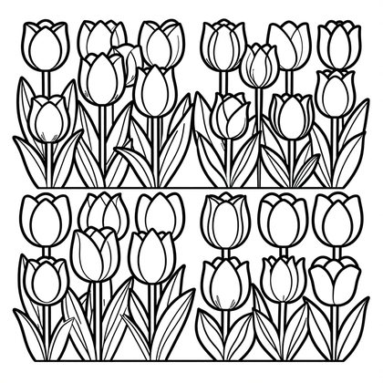 Chrysanthemum Spray - Free printable coloring page