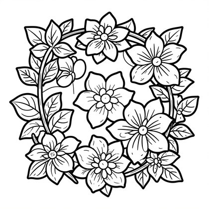 Tulip Garden - Free printable coloring page