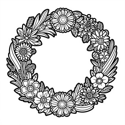English Garden - Free printable coloring page