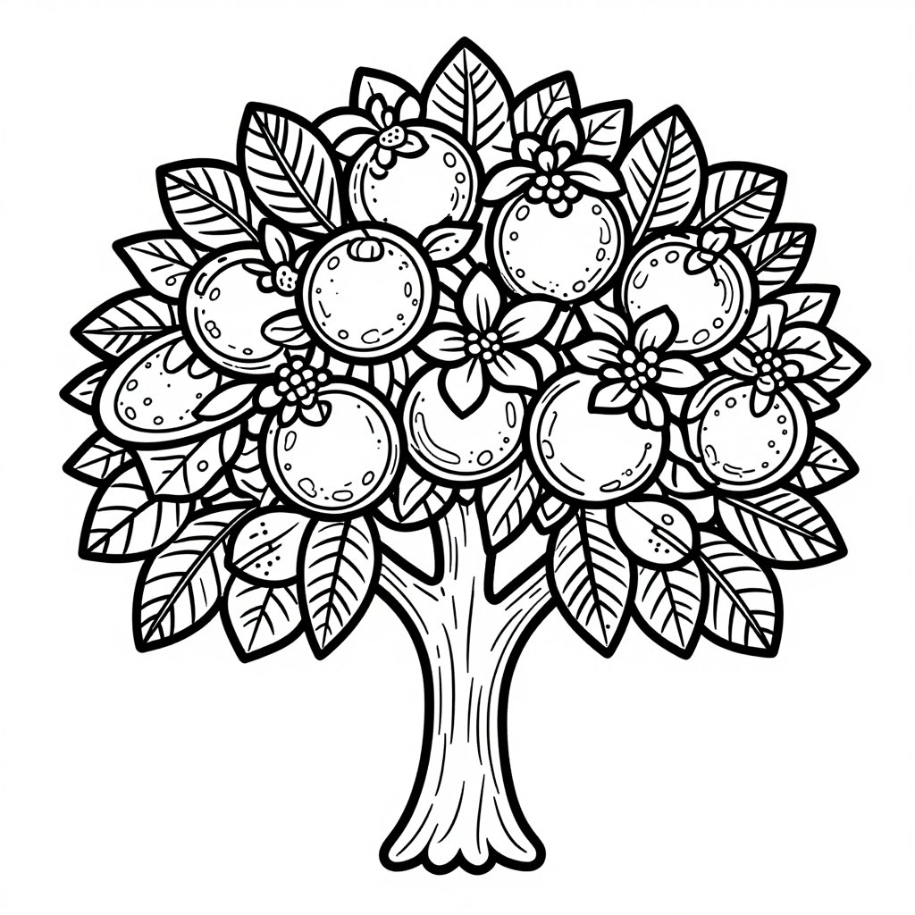 Magnolia Study - free printable coloring page