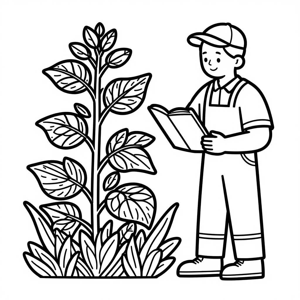 Root Study - free printable coloring page