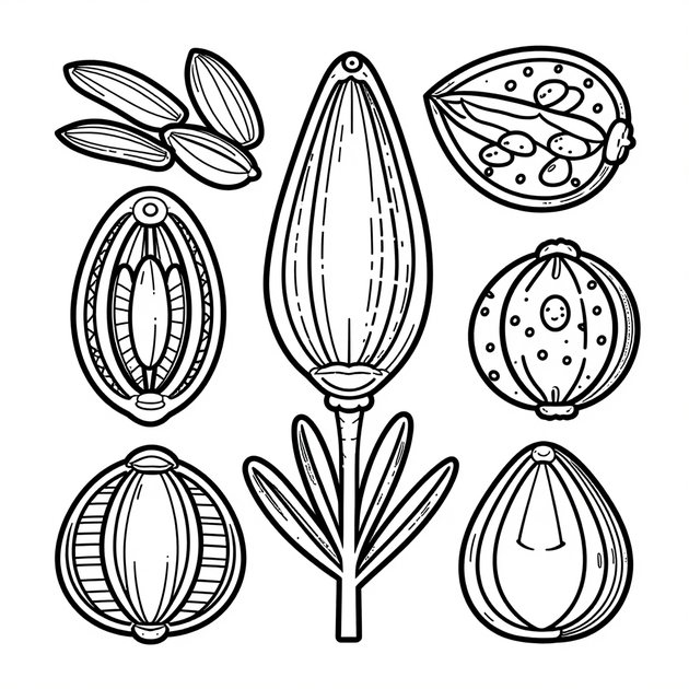 Seaweed Study - Free printable coloring page