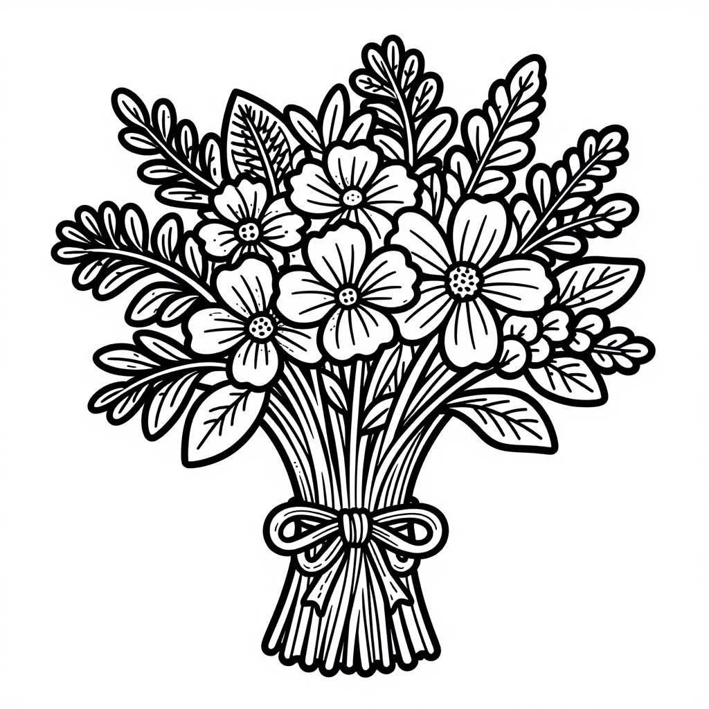 Window Arrangement - free printable coloring page