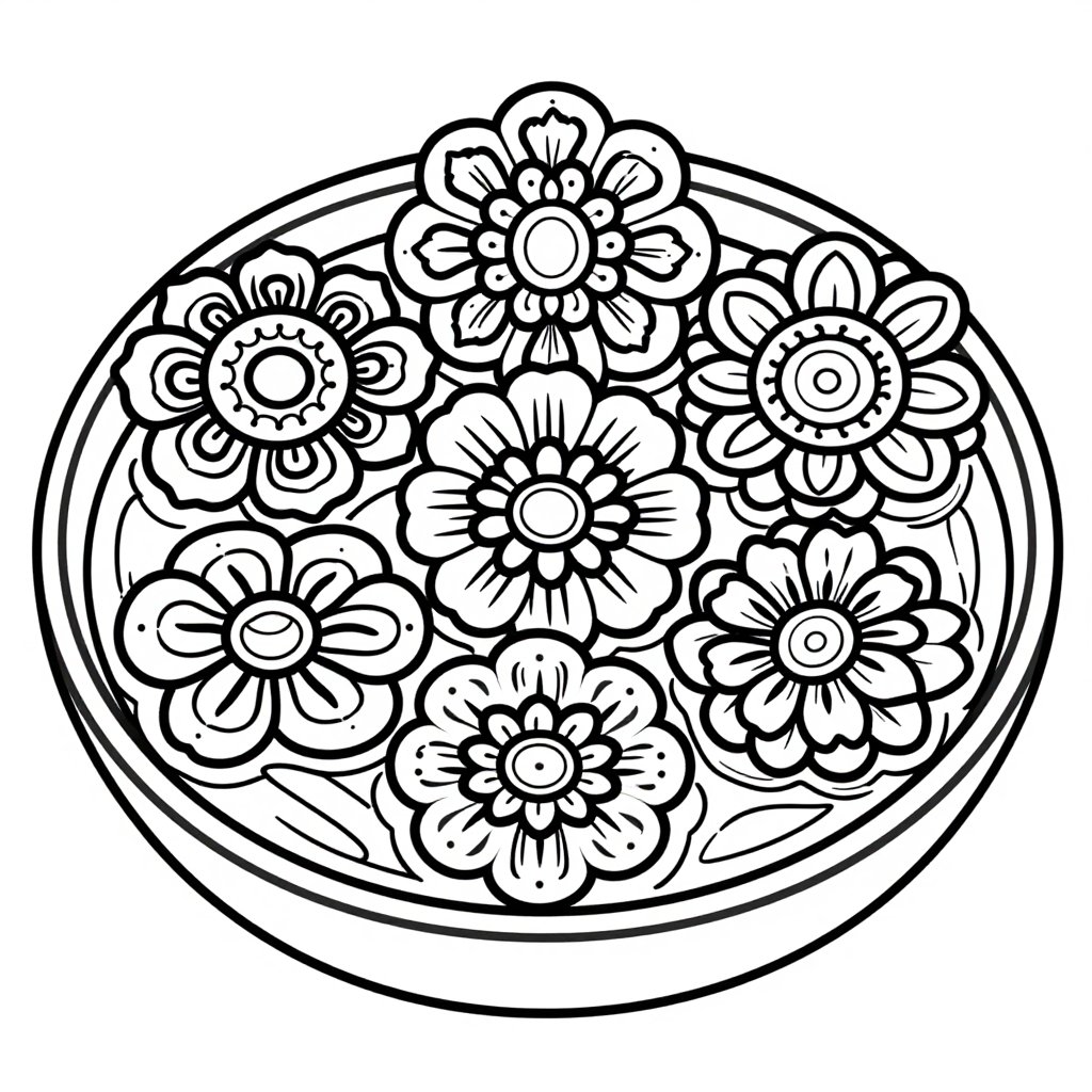 Wicker Basket - free printable coloring page