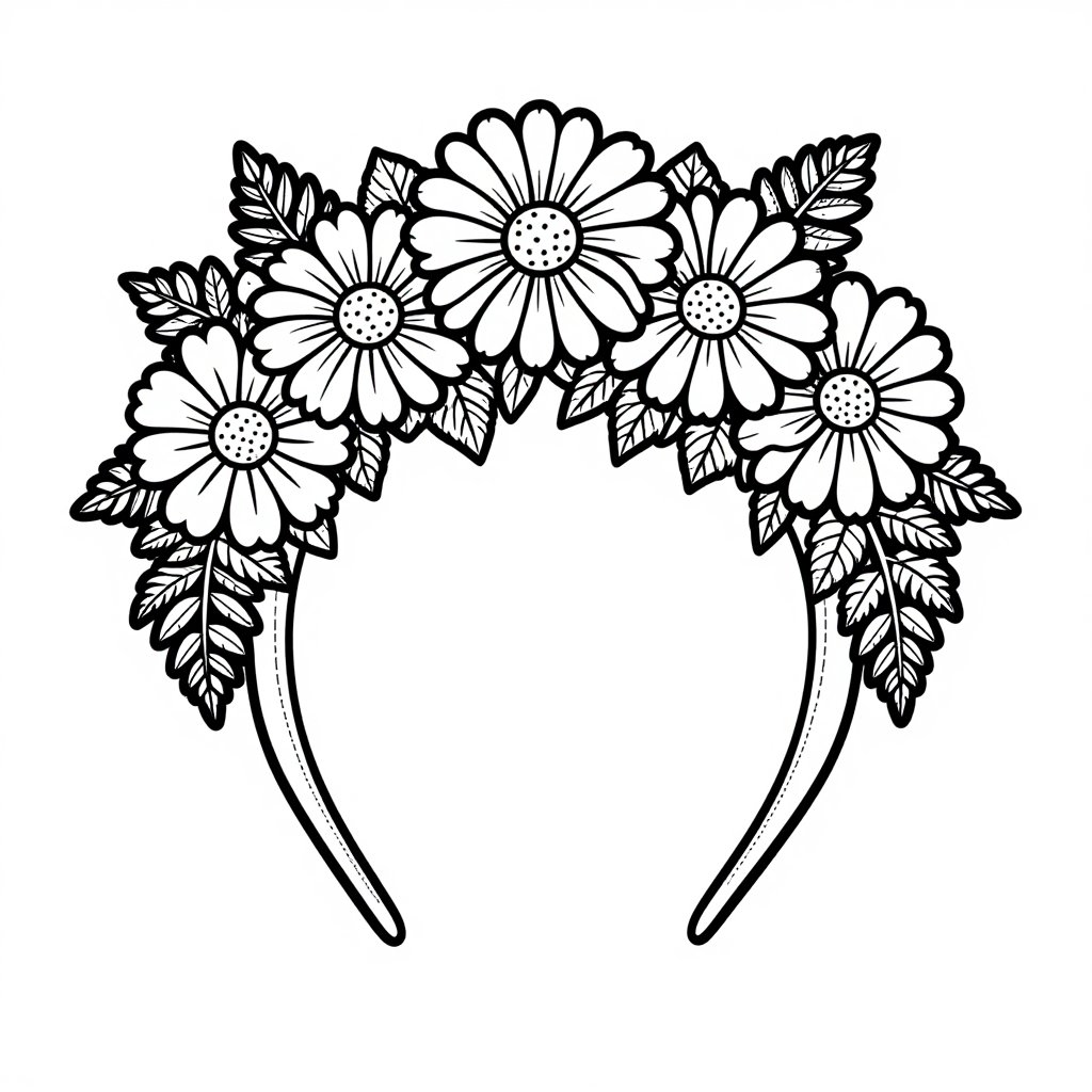 Floating Blooms - free printable coloring page