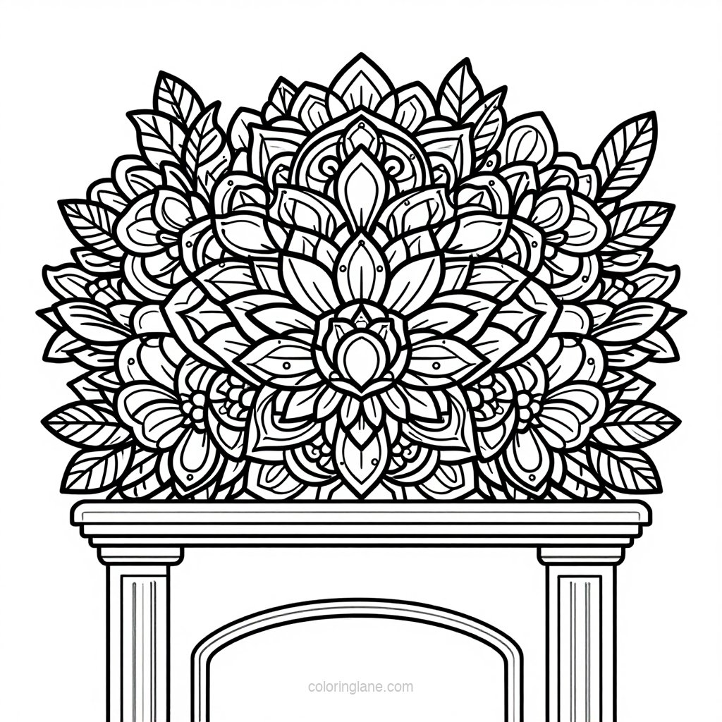 Birthday Bouquet - free printable coloring page