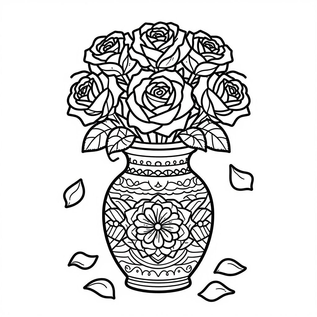 Autumn Arrangement - free printable coloring page